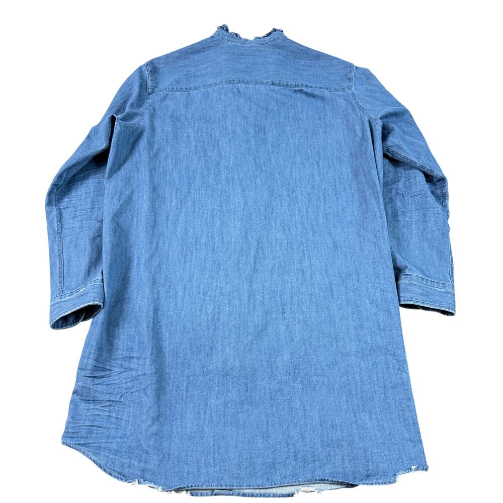 Frank & Eileen Mary Mini Dress Size XL Vintage Stonewashed Indigo Denim Blue - Picture 3 of 12